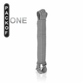 Clothes Line Heavy Duty PVC Coated 20 Meters Long Steel Core Washing Rope Plastic Clothesline String Perfect For Drying Clothes Towels Home Garden & Outdoors Use Drying Line Assorted Colors (1pc)