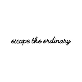 Vinyl Wall Art Decal - Escape The Ordinary - 3" x 18" - Cursive Inspirational Positive Quote for Home Bedroom Living Room Apartment Office Work School Classroom Decor Sticker
