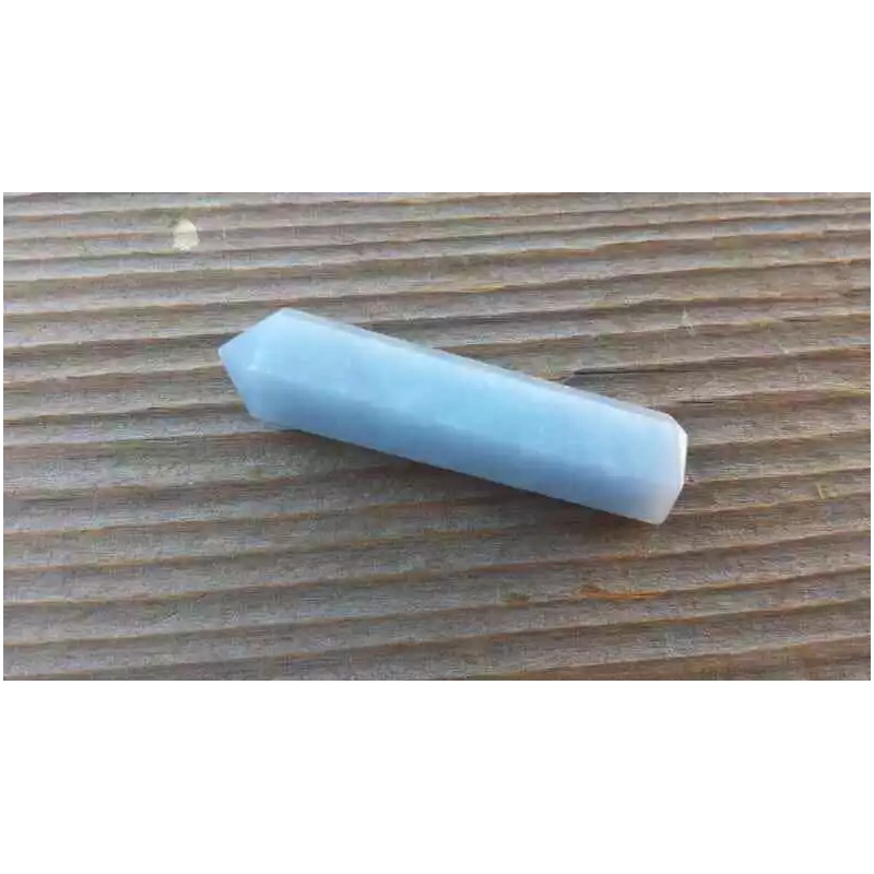 ANGELITE SINGLE TERMINATED GEMSTONE CRYSTAL PENCIL POINT (ONE)