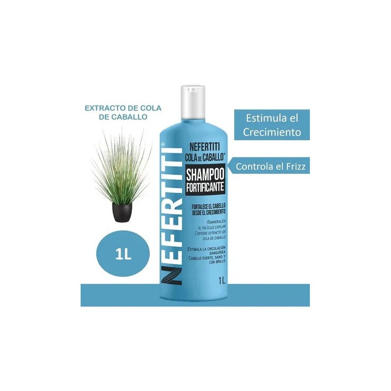 Shampoo Cola De Caballo Para Crecimiento Nefertiti De 1 Lt