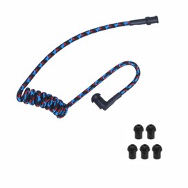 stdgove Acoustic Coil Tube Mixed Color Colorful Replacement with Silicone Small Ear Tips Buds for Right Left Ears for Two Way Radio Walkie Talkie Air-Tube Earpieces (Black+Red+Blue)