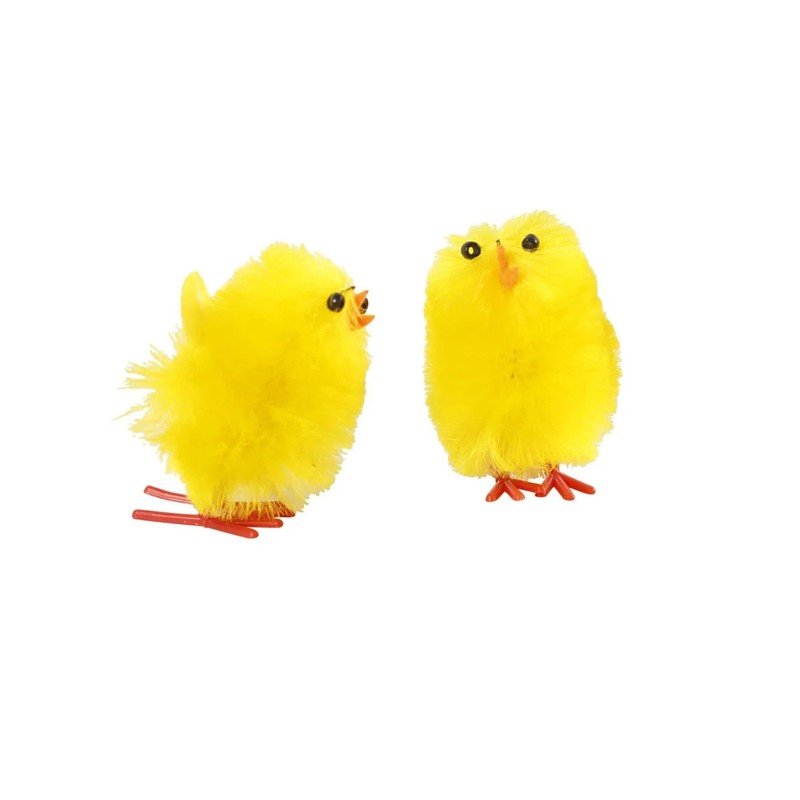 Pack Of 6 Small Fluffy Easter Chicks Cute Mini Yellow