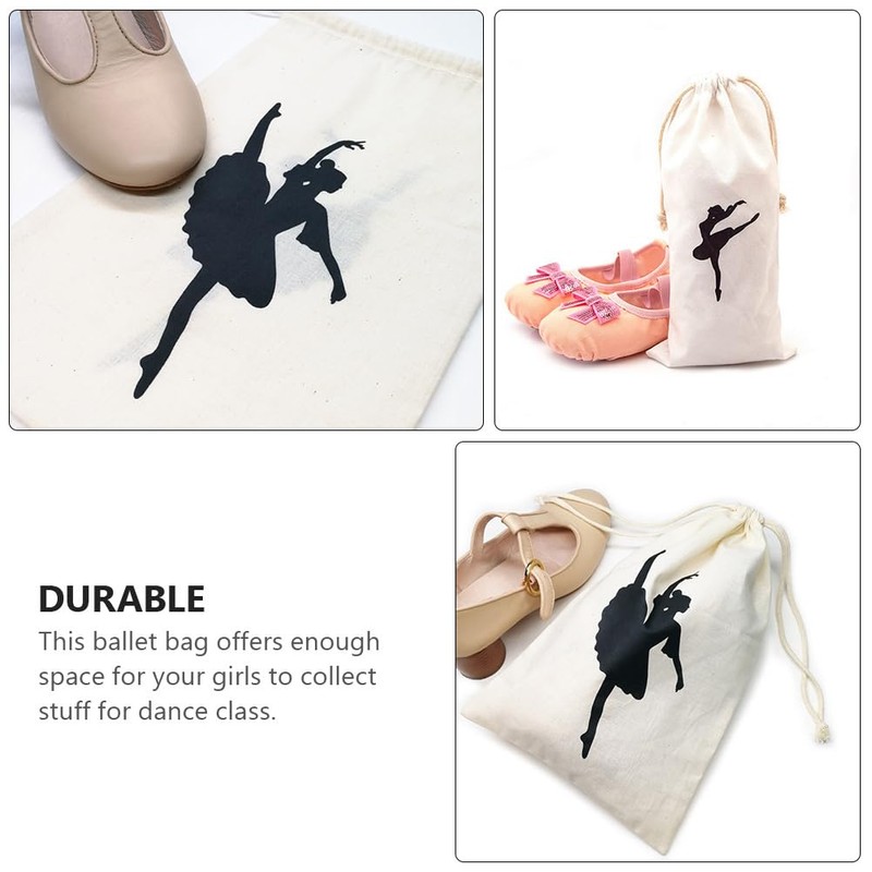 Zerodeko 2pcs Womens Pointe Shoe Bag Drawstring Shoe Bags for