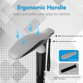 XSL Walking Cane - Foldable, Adjustable, Collapsible Walking Canes for Men & Women, Heavy Duty All Terrain Tip, with Travel Bag | Portable Walking Sticks for Seniors & Adults (Red)