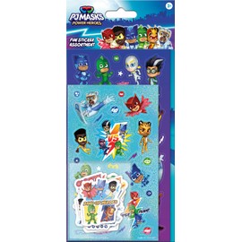 PJ Masks Power Heroes Assortment Stickers | Includes 3 Types of Stickers | Perfect for Decoration and Scrapbooking, Blue
