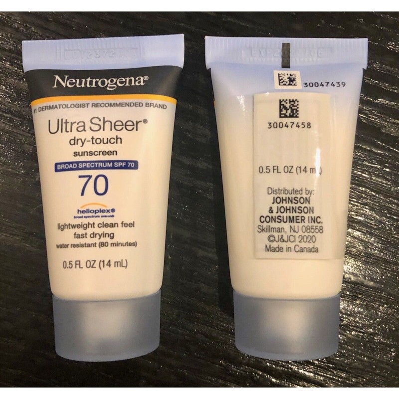 Neutrogena Sheer Ultra Dry-Touch Sunblock SPF 70 Travel Sz. .5