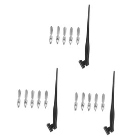 GANAZONO 3sets Vintage Dip Pen Set Irregular Grip Design Nibs Holder for Drawing Calligraphy Construction for Precision Writing