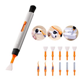 Minadax KF Cleaning Set for Camera | Sensor | Headphones | 6 APS-C Swabs 16 mm | 3 Flocked Sponges | 3 Deflectors | Interchangeable Heads