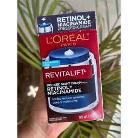 LOral Crema Hidratante De Noche Retinol  Niacinamida 48g Tipo de piel Todo tipo de piel Crema de noche prensada con retinol, niacinamida, reduce...   