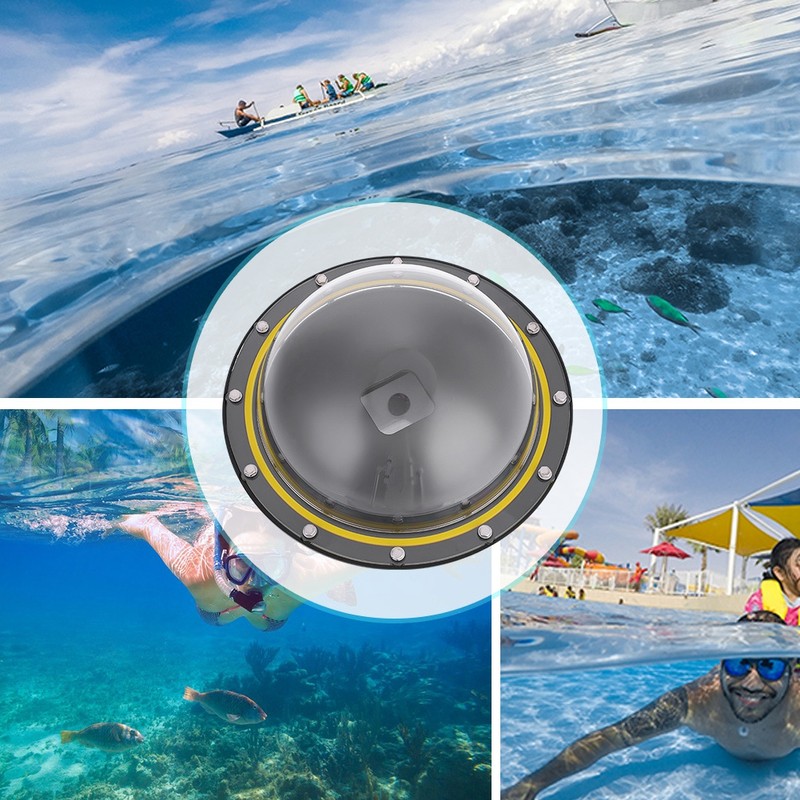 TELESIN Professional Dome Port Waterproof Case Housing for GoPro Hero