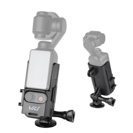 HSU Pocket 3 Cage, Expansion Frame Adapter Mount Protective Bracket Protection Accessories for DJI Osmo Pocket 3, Plastic Frame 1/4 Cold Shoe Action Camera Tripod Mount