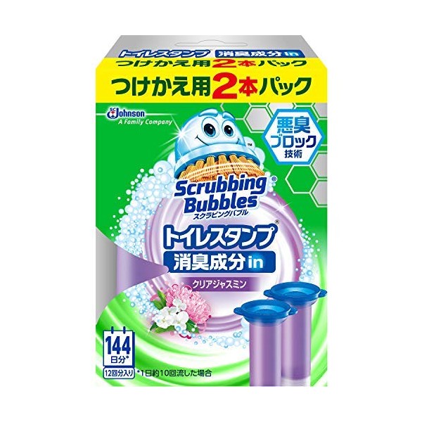 Scrubbing Bubbles Toilet Cleaner, Toilet Stamp, Deodorizing Ingredients, Clear Jasmine