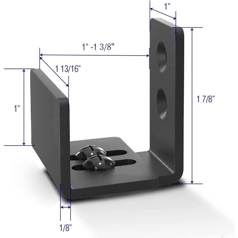JUBEST Matte Black Floor Guide Wall Mount Sliding Barn Door
