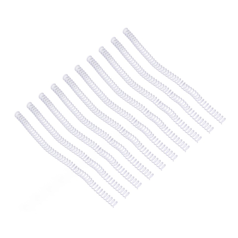 100Pcs Spiral Binding Coils Plastic Dia 9.5mm 3/8in 48 Teeth