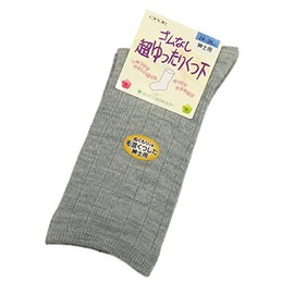 No Elastic Loose Sock (Hair Blend) Men's , , , grays,