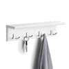 SONGMICS Entryway Hanging Coat Rack, Wall-Mounted Wooden Shelf, with 4