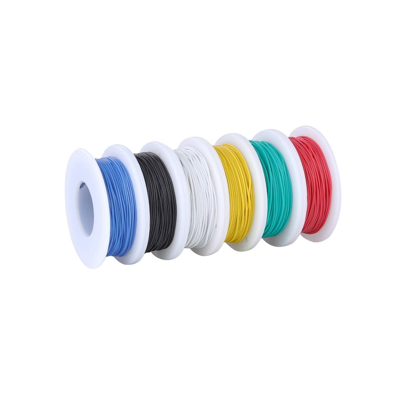 Tuofeng 0.080 mm² Solid Wire Set, 6 Different Colours, 15