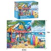 500 Piece Puzzles for Adults,Beach Surf Shack Puzzle,Recycled Cardboard Summer