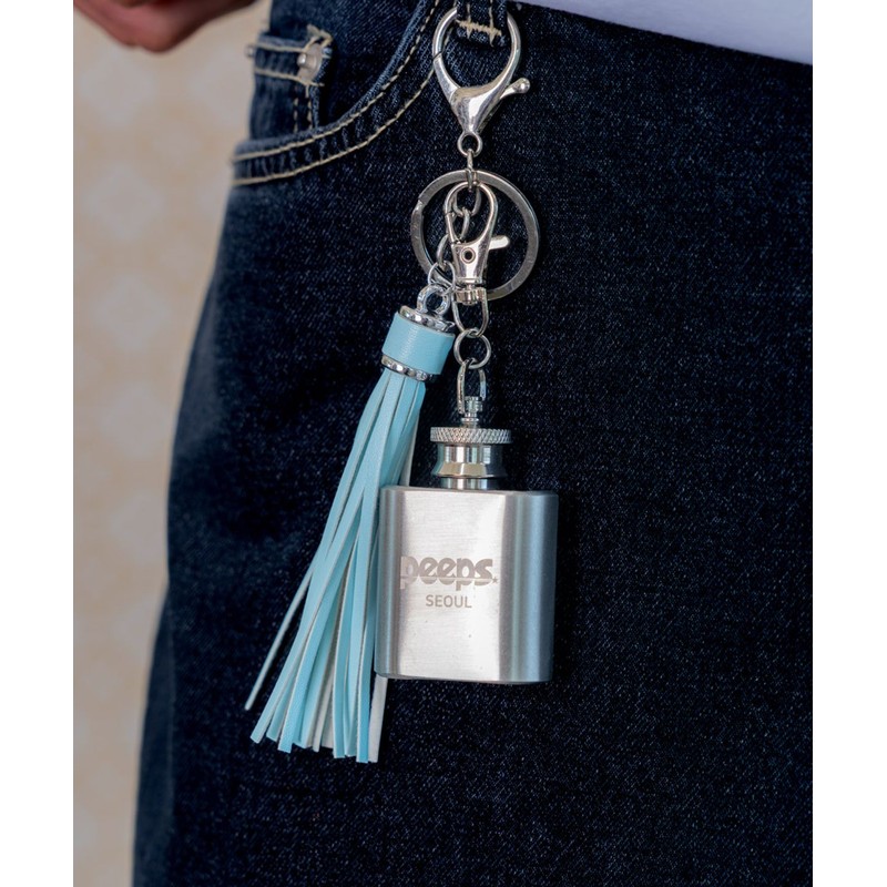 Pips Pocket Flask Keyring (SQUARE)