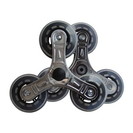 TopHomer 2 Pack Stair Climbing Trolley Wheels, 3 Wheel Trolley Heavy Duty Shopping Trolley Replacement for Furniture Laundry Grocery Cart (Model C)