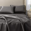 Satin Pillow Cases 2 Pack - Dark Gray Pillowcase for