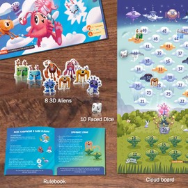 Logic Roots Cloud Hoppers Addition and Subtraction Game - Fun Math Board Game for 6-8 Year Olds, Easy to Play Educational Game for Kids at Home, Perfect STEM Toy Gift for Girls & Boys, Grade 1 & Up