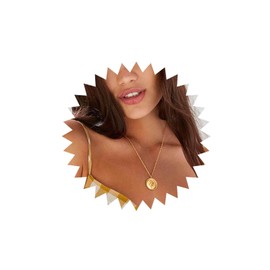 Aneneiceera Gold Coin Flower Necklace Vintage Rose Pattern Disc Pendant Necklace Textured Locket Coin Pendant Round Circle Disc Flowers Necklace Jewellery for Women and Girls, Metal Material