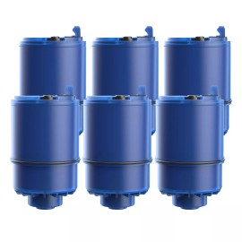AQUA CREST Water Filter Replacement for RF-9999® Faucet, NSF Certified, 6 Pack