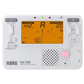 KORG Tuner Metronome TM-70F WH + Tuner Microphone CM-400 WH Set, White