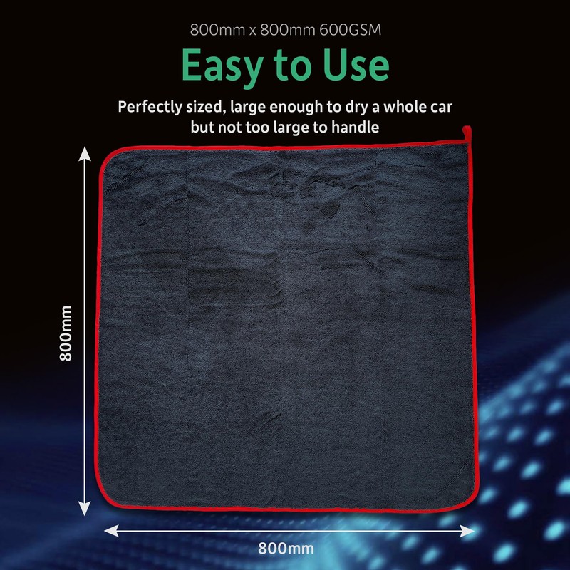 AutoGear NEW IMPROVED Car Drying Towel Extra Large 80x80cm is