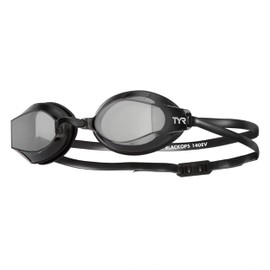 TYR Black Ops Non Mirrored Adult Fit Swim Goggles, Smoke/black