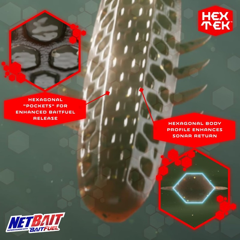 NetBait HexTek Supercharged with BAITFUEL 4.5'' Big Boar - Watermelon
