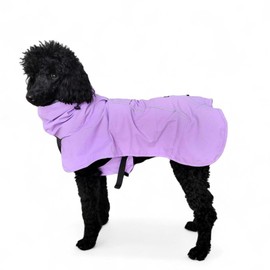 Spark Paws Dog Raincoat, Waterproof Windproof Rain Jacket, for Small Medium Large Extra Large Dogs, Reflective Breathable Full-Body Coverage Dry Suit - Purple - S