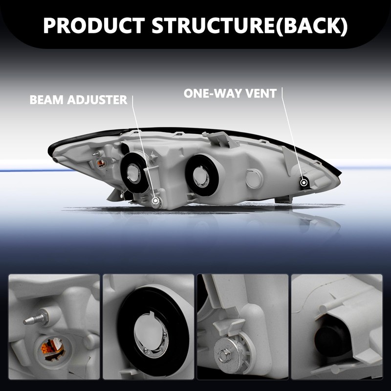 Aosky Headlight Assembly Fits for 2005 2006 Toyota Camry SE