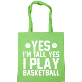 Hippowarehouse Yes I'm tall yes I play basketball Tote Shopping Gym Beach Bag 42cm x38cm, 10 litres