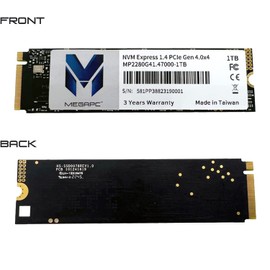 MegaPC PCIe SSD 1TB NVMe M.2 2280 Internal Solid State Hard Drive, Interface PCIe Gen 4.0 x4, Speed Up to 7000 mb/s, Storage and Memory Expansion for Gaming Computer PC Desktop Laptop AIO