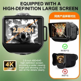 4K Rechargeable 18x Digital Infrared Night Vision Telescope Goggles 2.8 inch Screen 900m