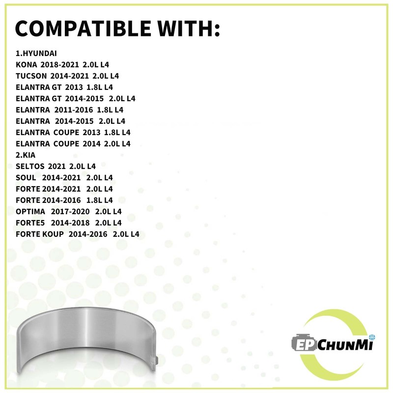 EPChunMi 8PCS 23060-2E005 Connecting Rod Bearings Set for 2013-2021 Hyundai