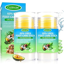 Crema en barra 60% urea con 2% de ácido salicílico, crema hidratante antiagrietamiento para pies y manos secos agrietados en el talón, rodilla, codo, 