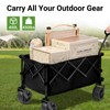 400L Heavy Duty Folding Wagon Cart-450LBS Capacity All-Terrain Beach Cart