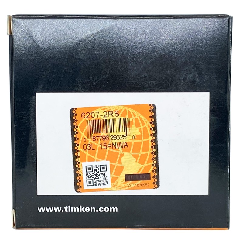 2PACK TIMKEN 6207-2RS Double Rubber Seal Bearings 35x72x17mm, Pre-Lubricated and
