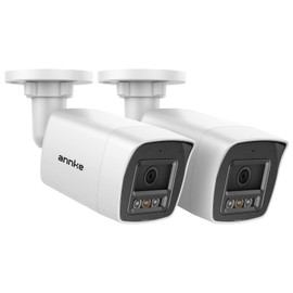 ANNKE 2 Pack UltraHD 4K PoE Security Camera, 8MP Bullet IP Outdoor Camera, AI Human & Vehicle Detection, Built-in Mic & SD Card Slot, RTSP, IP67 Waterproof, Spotlight Color Night Vision, 4mm Lens-C800