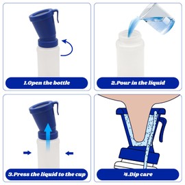 Teat Dip Cup,Non Reflow Nipple Cleaning Disinfection, Dip Cup for Cow,Goat,Cow Teat Dipper,300ml Blue (2)