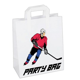 AK Giftshop Ice Hockey Party Bags Goody Loot Treat Gift Bags (Pack of 6)