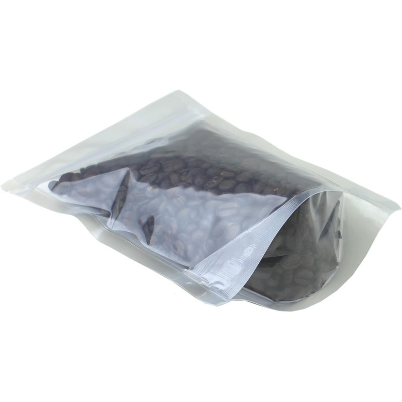 AwePackage 8 oz Clear Stand up Zipper Pouch Coffee Bag