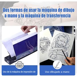 50 Hojas Papel Hectográfico para Tatuar(Tamaño A4, 21cm×29.7cm), Transfer Temporales Imprimibles, Papel para Tatuajes de Impresora o Manual, 4 en 1, Tattoo Paper, Hojas Transfer para Tatuajes (50)