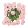 25pcs Artificial Roses Light Pink Fake Bulks Box for DIY