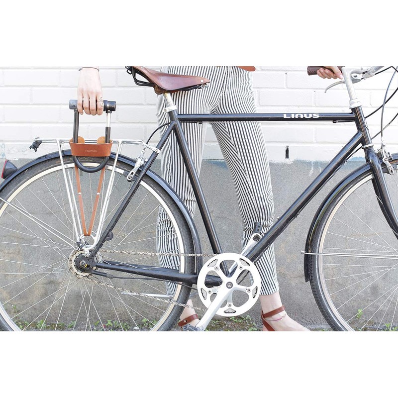 U-Lock Holster for Kryptonite Bicycle Locks; Leather D-Lock Holder for