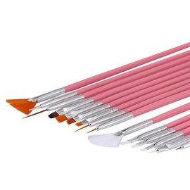 AIMALL Nail Art Design Brushes Dotting Pen Tool Set Painting UV Gel Drawing Brush 15PCS for Sparkling Long-Lasting Nails