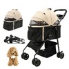 WagFido Pet Stroller,4Wheels 3in1 Multifunctiona Dog Stroller with Brake,33lb Weight